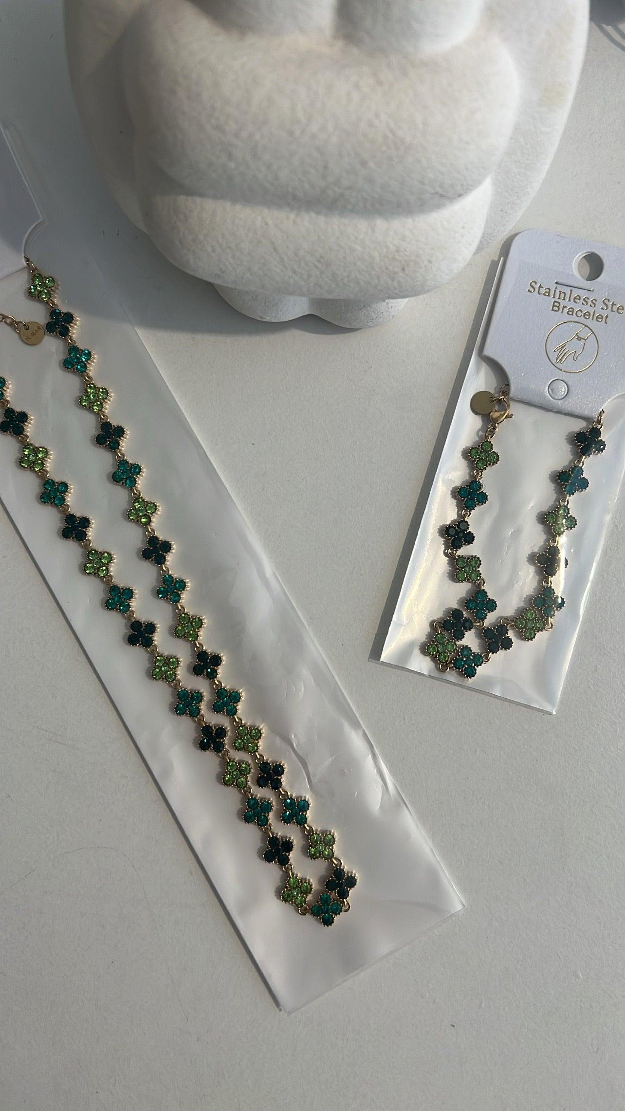 Collier/bracelet multicolore acier inoxydable